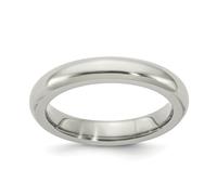 Edward Mirell Grigio Titanio 4mm Comfort Per Bombato Fede Nuziale Misure 5 A 12