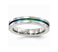 Edward Mirell Titanio 4mm Multicolore Anodizzato Gola Piatta Fede Nuziale Misura