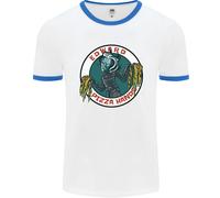 Edward Pizza Hands Divertente Cucina Chef Parodia Uomo Ringer T-Shirt