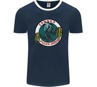 Edward Pizza Hands Divertente Cucina Chef Parodia Uomo Ringer T-Shirt FotL