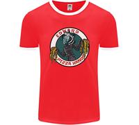 Edward Pizza Hands Divertente Cucina Chef Parodia Uomo Ringer T-Shirt FotL