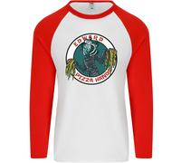 Edward Pizza Mani Divertente Cibo Chef Parodia Uomo L/S Baseball T-Shirt