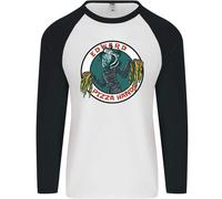 Edward Pizza Mani Divertente Cibo Chef Parodia Uomo L/S Baseball T-Shirt