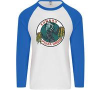 Edward Pizza Mani Divertente Cibo Chef Parodia Uomo L/S Baseball T-Shirt