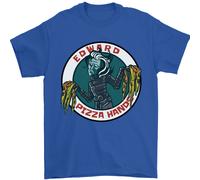 Edward Pizza Mani Divertente Cibo Chef Parodia Uomo T-Shirt 100% Cotone