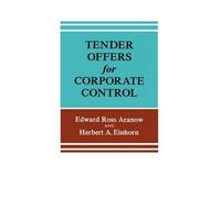 Edward Ross Aranow Herbert A. E Tender Offers for Corporate C (Copertina rigida)
