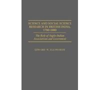 Edward W. Ellsw Science and Social Science Research in Britis (Copertina rigida)