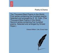 Edward William The Thousand Best Poems in the World. First Series-C (Tascabile)