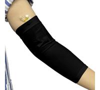 EDWERD Arm PICC Line Sleeve Protector - Copertura traspirante per gomito per assistenza infermieristica, adatta per circonferenza del braccio da 22,9 a 35,6 cm, Nero, 2 Pcs