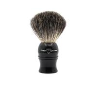 Edwin Jagger 1EJ336 - Pennello da barba esfoliante classico in puro pelo di tasso, fatto a mano, con schiuma di qualità, con crema da barba o sapone da barba, per uomini e donne (imitazione ebano)