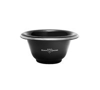 Edwin Jagger Ciotola da Barba in Porcellana Nera con Bordo Cromato