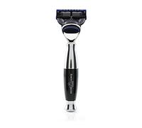 Edwin Jagger Fusion R366CRF Rasoio nero cromato, singolo, standard
