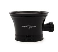 Edwin Jagger RN46 Ciotola Da Barba Tradizionale Di Lusso In Porcellana Con Manico Per Crema Da Barba O Sapone Da Barba Per Uomini E Donne (Nero)