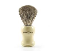 Edwin Jagger Super - Pennello da barba con pure setole di tasso, imitazione avorio
