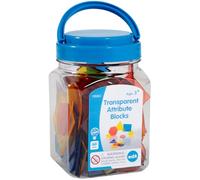 edx Education - Mini barattolo, forme colorate in plastica, per giochi sensoriali, manipolazione delle matematiche