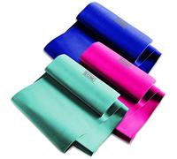 EDX Flat 12 Inch Resistance Bands for Fitness or Physical Therapy, Set of 3 Latex-Free Bands