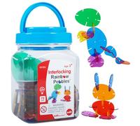 Edxeducation Rainbow Pebbles - Mini barattolo ad incastro, set da 72