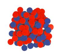 edxeducation Sensory - Contatori a 2 colori, set da 200, colore: rosso e | Lato blu testurizzato e lato rosso liscio, chip di conteggio tattile per dieci cornici, probabilità e ordinamento