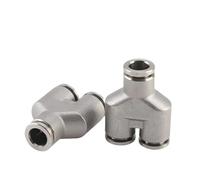EDXFICDQ 1PCS PY PW 3 Modi 4 6 8 10 12 16mm 1/4 "3/8" OD Tubo Y Forma 304 Acciaio Pneumatico Push To Connect Raccordo Cilindro del Compressore d'Aria(8-6-6mm)