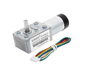 EDXFICDQ CHW4632-370ABHL Encoder Motore CC a Vite Senza fine con Encoder Hall 24 V 12 V 6 V Regolazione Reversibile della velocità Autobloccante for Robot Fai da Te Barbecue(6V 18rpm i337)