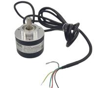 EDXFICDQ Contatore rotativo Meccanico con Albero da 10 mm, Diametro Esterno 58 mm, Encoder Ottico a impulsi 100-2500(2000ppr Line Driver)