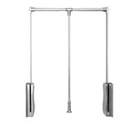 EDXTNKQC Appendiabiti Allungabili, Barra Appendiabiti Estraibile, Appendiabitis Regolabile In Larghezza Con Ritorno Morbido, Asta Per Guardaroba Sollevabile E Abbassabile(Silver,890-1210cm)