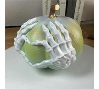 EDXTNKQC Art Ornamento Scultura Figurina - Home Decoration Scultura, Statua Di Zucca Di Halloween, Sculturas Creativa Di Zucca, Ornamenti Di Zuccas A Forma Di Mano Di Scheletro Rosa(Green)
