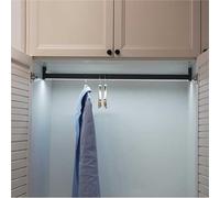 EDXTNKQC Asta Appendiabiti In Metallo Con Luci, Grucce Nere Da 40-120 Cm, Capacità Di Carico 75 Kg, Con Sensore A Infrarossi E Batteria Al Litio Integrata(1300mm)