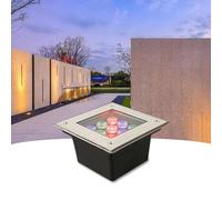 EDXTNKQC Luci Paesaggistiche Da Esterno, Faretto Da Incasso Quadrato Impermeabile IP66, Lampada Da Incasso A Terra RGB, Illuminazione Paesaggistica Per Vialetti Da Giardino Di Ville(Ac-85-265v,12w)