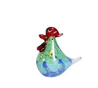 EDXTNKQC Ornamento Di Pollo In Vetro Fatto A Mano, Decorazione Da Cucina A Forma Di Gallo Soffiato A Mano Per La Decorazione Del Soggiorno Della Casa(D)