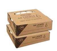 EDZARD 100 candele tealight bianche (diametro 38 mm, durata 8 ore) in paraffina, senza profumo, ideali per candele a lunga durata Cornelius di Edzard