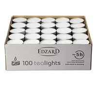 EDZARD - 100 lumini, colore bianco, con custodia in alluminio, senza profumo