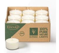 EDZARD 18 lumini bianchi, cera di colza, involucro in plastica trasparente, durata circa 7 ore