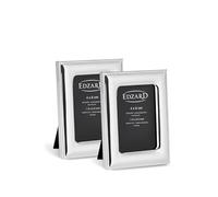 EDZARD 2 cornici portafoto Adria per foto 4 x 6 cm, in argento placcato oro, con protezione antiossidante
