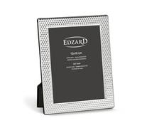 EDZARD Barletta - Cornice portafoto 13x18 cm, elegante, color argento, con retro in velluto, 2 ganci per appendere e appendere