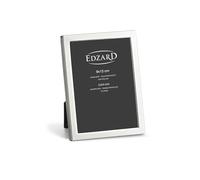 EDZARD Bergamo - Cornice portafoto per foto 9 x 13 cm, placcata in argento, anti-ossidazione, con dorso in velluto, cornice portafoto da appoggiare