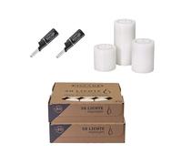 Edzard Candela Cornelius, Set di 3 Candele, ø 6 cm, H 6, 8 e 10 cm, più 100 Candele più 2 Mini Candele a Bastoncino