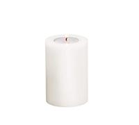 EDZARD Candela permanente Cornelius (altezza 15 cm, diametro 10 cm) bianco, utilizzabile su entrambi i lati per candeline maxi e candeline maxi più alte con involucro in plastica