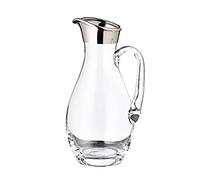 Edzard caraffa/Vaso Johnny, Cristallo soffiato a Mano con Bordo di Platino, Altezza 30 cm, Diametro 14 cm, capienza 1,8 Litri