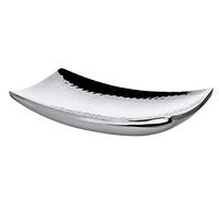Edzard Ciotola Dallas (30 x 18 cm) in Acciaio Inox Martellato - Deco Rettangolare, Piatto da Portata, Bowl in Metallo per Decorazione