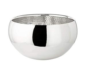 Edzard Ciotola Enea, Coppa in acciaio inossidabile a doppia parete, martellata all'interno, lucidata a specchio, Diametro 35 cm