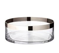 Edzard Ciotola Grit, Diametro 25 cm, Cristallo con Bordo di Platino