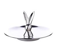 EDZARD Ciotola per biscotti a forma di coniglio Louis (coltello da 15 cm, altezza 9 cm), in alluminio nichelato, decorazione pasquale