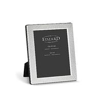 EDZARD Cornice Cagliari (foto 10x15 cm) placcata argento antiossidante | Cornice placcata argento per foto 10x15 cm, con motivo decorativo, retro in velluto, 2 ganci, portafoto