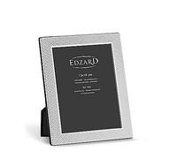 EDZARD Cornice Cagliari (foto 13x18 cm) placcata argento antiossidante | Cornice placcata argento per foto 13x18 cm, con motivo decorativo, retro in velluto, 2 ganci, portafoto