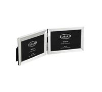 EDZARD Cornice doppia Livorno orizzontale (2x 10x15 cm) placcata argento | Cornice placcata argento per 2 foto 10x15 cm, antiossidante, orizzontale affiancate, portafoto