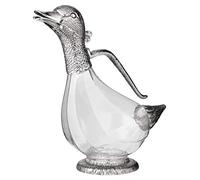 EDZARD Decanter/caraffa a forma di anatra Daisy, altezza 26 cm elementi placcati in argento, capienza 0,9 litri