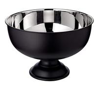 EDZARD Glacette per champagne Pearl, altezza 25 cm, diametro 36 cm, esterno nero opaco, interno in acciaio inox lucidato a specchio