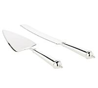 EDZARD Marit - Set server e coltello per torta, lunghezza 32 cm, argentato, antiossidazione