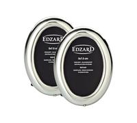 EDZARD Mini cornice ovale set da 2 (5x7 cm) placcata argento antiossidante